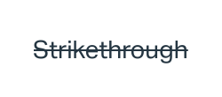Text formatted with strikethrough