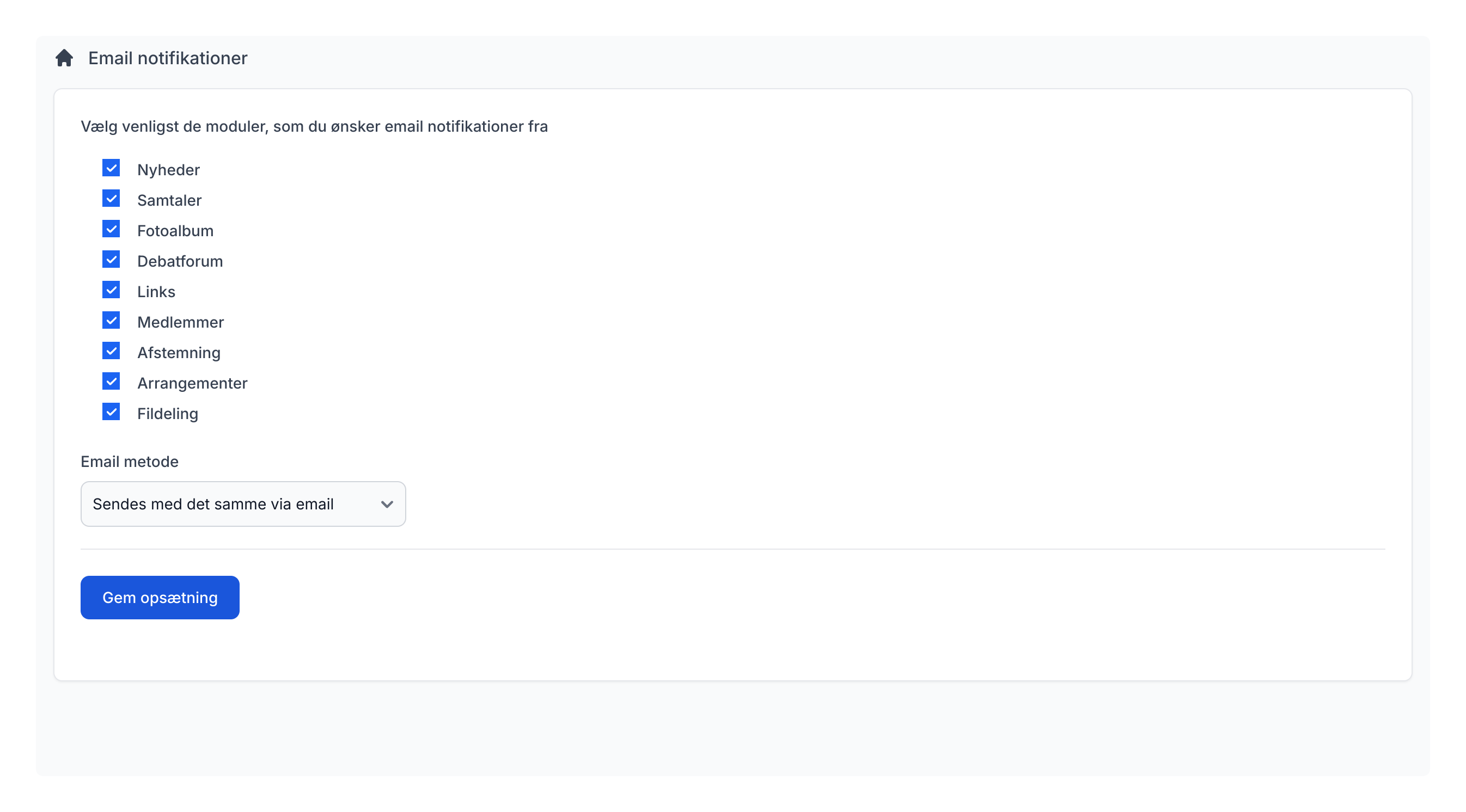 Email notifikationer